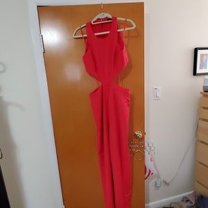 Bcbg jumpsuit in coral